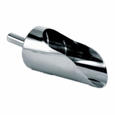 Flat Back 1 Pint Sanitary Stainless Steel Scoops