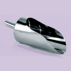 Flat Back 1 Quart Sanitary Stainless Steel Scoops