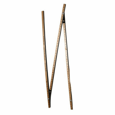 Folding Poles Hardwood Gauge Poles - Calibrated to 10" - 3 Sections 6 pack