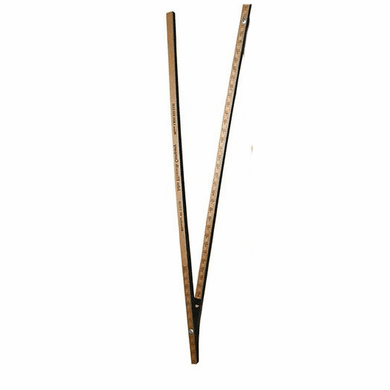 Folding Poles Hardwood Gauge Poles -Calibrated to 12' | 2 Sections | 6 pack
