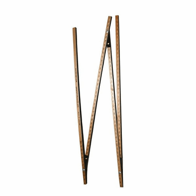 Folding Poles Hardwood Gauge Poles - Calibrated to 15' | 4 Sections | 6 pack