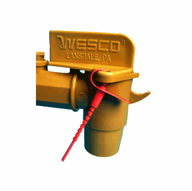 FoodGrade Compliant 2" Plastic Faucet, Padlockable