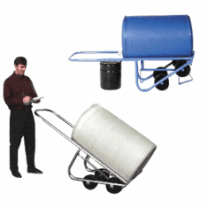 Four Wheel Drum Truck, Carbon Steel Frame ,Pneumatic Wheels