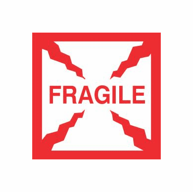 Fragile 2 1/2 x 2 1/2 500 Pack