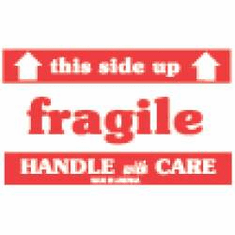 Fragile Handle With Care 3 x5  Roll 500 Lables