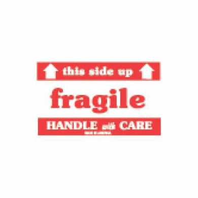 Fragile Handle With Care 3 x5  Roll 500 Lables