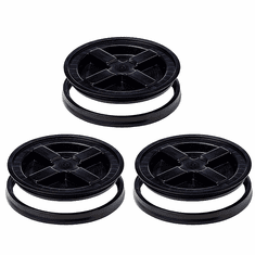 Gamma Seal  Lid 5 Gallon Black - 3 Pack