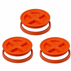 Gamma Seal  Lid 5 Gallon Orange - 3 Pack