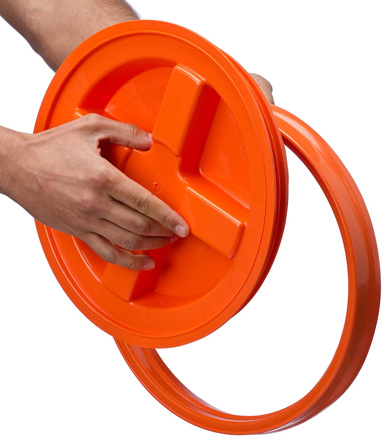 Gamma Seal Lid 5 Gallon Orange 3 Pack