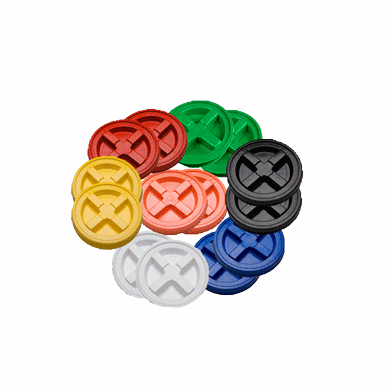 Gamma Seal Lid  Multiple Colored -<br> Case of 14 <font color="green"> FREE SHIPPING</font color>