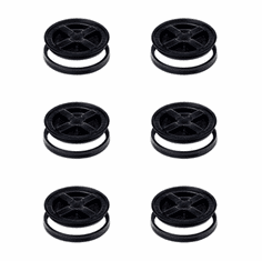 Gamma Seal Lids 5 Gallon Black - 6 Pack  <br><font color="green"> FREE SHIPPING</font color>