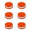 Gamma Seal Lids 5 Gallon Orange - 6 Pack <br><font color="green"> FREE SHIPPING</font color>