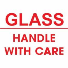 Glass, Handle with care 4 x 6  500 Pack