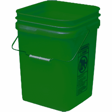 Green Economy Square 4 Gallon Plastic Bucket, 18 Pack<br><font color="#FF0000">Free Shipping</font>