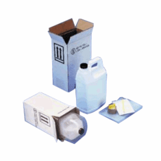 Hazmat UN 4G Packaging Kits with + white F-Style bottle 2-1 gallon