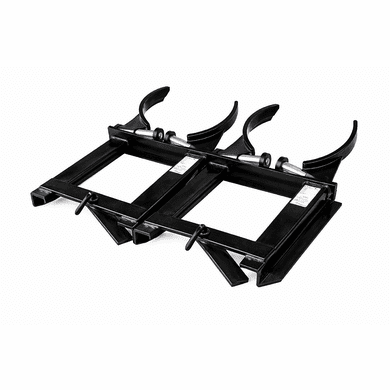 Heavy Duty Double Adjustable 30, 55, 85 Gallon Fork Mounted Drum Grabbers - 2000 lb capacity