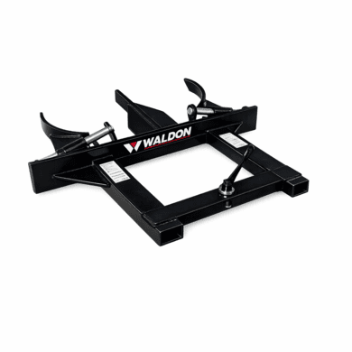 Heavy Duty Double Grabber Fork Mount Drum Grabber for 15-55 Gallon Steel Drums - 3000 lb Capacity - Fork Mount