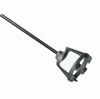 Heavy Duty Round Zinc Aluminum Mixer Blade for 3-5 Gal Buckets & Pails | 3 3/16" Shaft Head X 1/2 "Shaft Dia. X 22" Shaft Length