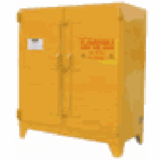 Heavy-Duty Safety Cabinets Vert. 2 Drum 0 Shelves-yellow