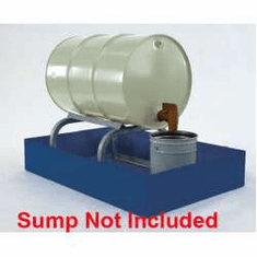 Horizontal Drum Racks All-Steel Spill Containment One - 55 gallon drum 24 x 24 x 14