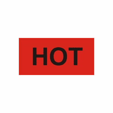 Hot Inventory Label Rectangular  1 x 2