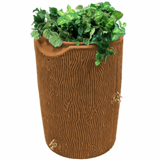 50 Gallon Impressions Bark Rain Saver Barrel<br><Font color="red"> <b>Free Shipping!</b></font>