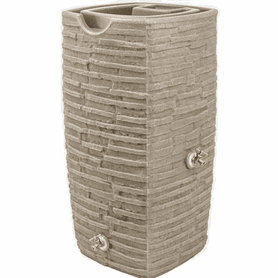 Impressions Riverwalk 50 Gallon Rain Saver with Faux Slate Texture and Planter<br><Font color="red"> <b>Free Shipping!</b></font>