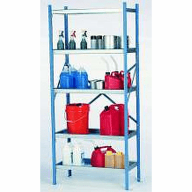 Industrial Containment Storage Shelves | 4 Shelf System | 36 Inch X 18 Inch X 84 Inch