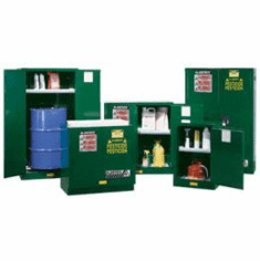 Justrite Pesticide Safety Storage Cabinets 1-55 gal. drum  2-door self-closet