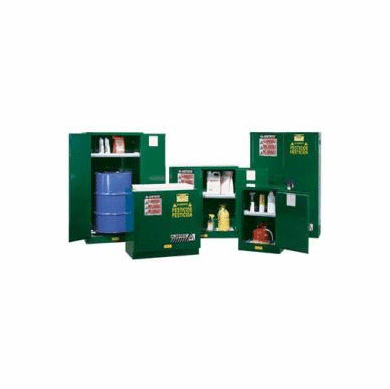 Justrite Pesticide Safety Storage Cabinets 9-5 gal. cans 2-door self-close