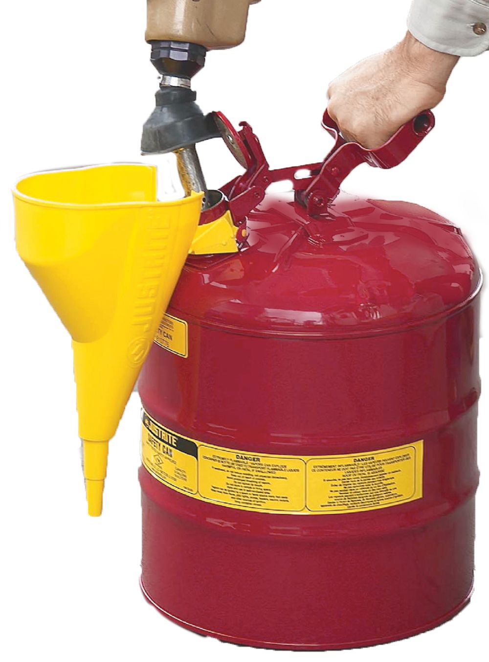 Large Poly Funnel For Fuel and Oil Cans Quickly fill Type I Gas Cans without dripping or