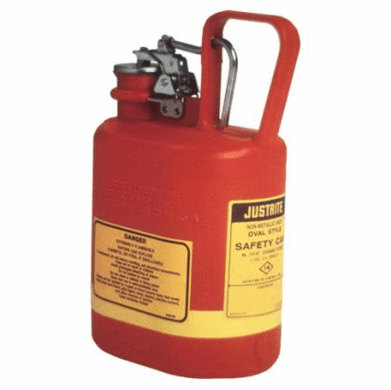 Justrite® Safety Can 1 gallon, Oval w/Stainless Steel Fittings