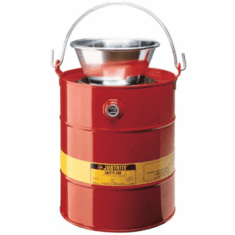 Justrite Solvent Safety Drain Cans 3 gallon