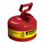 Justrite Type I Premium Coated Steel Safety Can  1 gallon  Red | for storing and carrying flammable liquids <br><font color="#008000" >Free Shipping</font>