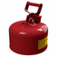 Justrite Type I Premium Coated Steel Safety Can  1 gallon  Red | for storing and carrying flammable liquids <br><font color="#008000" >Free Shipping</font>