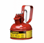 Justrite Type I Premium Coated Steel Safety Can  1 pint  Red  | for storing and carrying flammable liquids <br><font color="#008000" >Free Shipping</font>