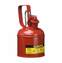 Justrite Type I Premium Coated Steel Safety Can 1 quart Red | for storing and carrying flammable liquids <br><font color="#008000" >Free Shipping</font>