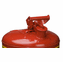 Justrite Type I Premium Coated Steel Safety Can  2 1/2 gallon  Red | for storing and carrying flammable liquids <br><font color="#008000" >Free Shipping</font>