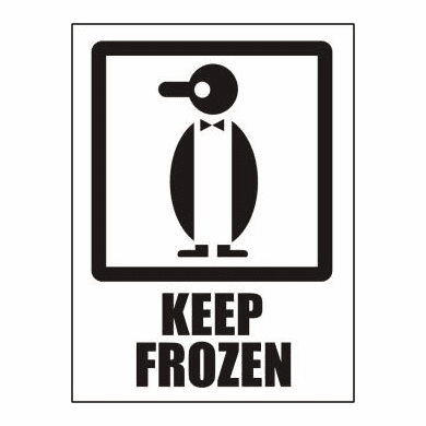 Keep Frozen International Label 3 x 4 500 Lables per Roll