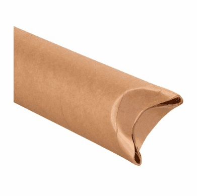 Kraft Mailing Tube - 4" x 30" - 3-Ply Fiberboard Crimped End - 15/Case