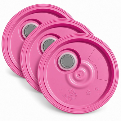 Light Pink 5 Gallon Plastic Bucket Spout Lids | 3 Pack