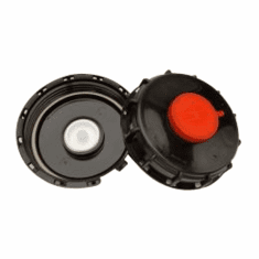 Mauser Black 6" cover with vented plug and EPDM gasket