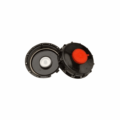 Mauser Black 6" cover with vented plug and EPDM gasket