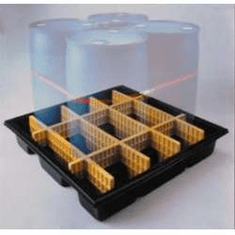 Movable Spill Pallet Fully Loaded 4-drum pallet