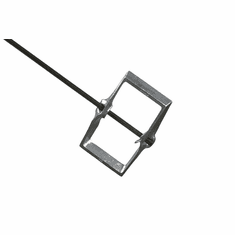 Mud Mixer: Square Zinc Aluminum Mixer Blade 3-5 Gal Buckets & Pails-3/8" HEX x 7.5" Head  x 24" or 30" Shaft Length