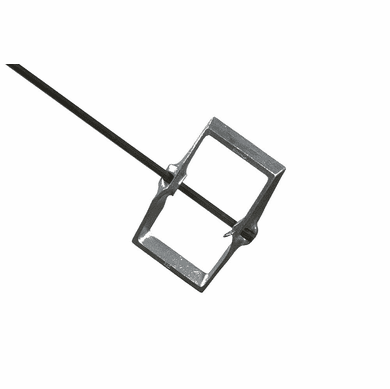 Mud Mixer: Square Zinc Aluminum Mixer Blade 3-5 Gal Buckets & Pails-3/8" HEX x 7.5" Head  x 24" or 30" Shaft Length