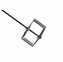 Mud Mixer: Square Zinc Aluminum Mixer Blade 3-5 Gal Buckets & Pails-3/8" HEX x 7.5" Head  x 24" or 30" Shaft Length