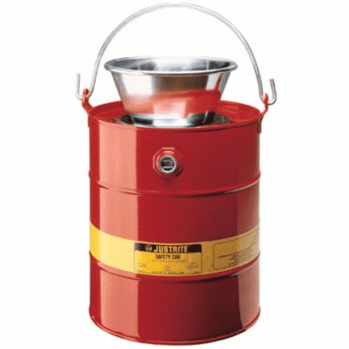 Optional Cover Justrite Solvent Safety Drain Cans