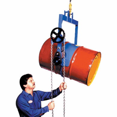 Overhead Steel or Fiber Drum Dumper 500 lbs Drum Capacity