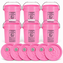 Pink 5 Gallon HDPE Buckets with Spout Lids 6 Pack | Free Shipping